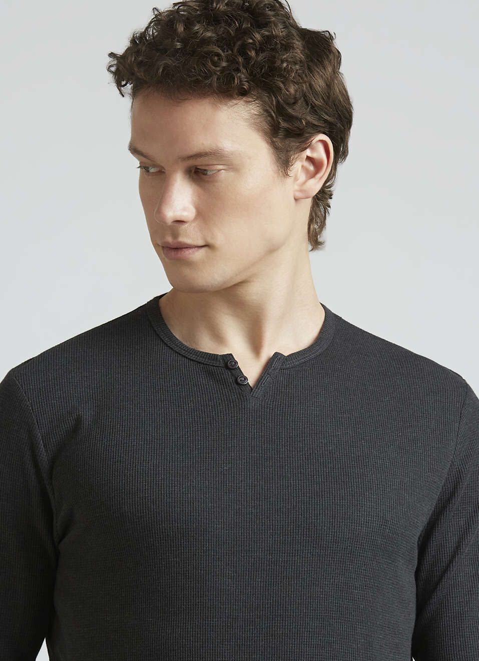 Grey Waffle Jersey Full Sleeve T-shirt, , large image number 4