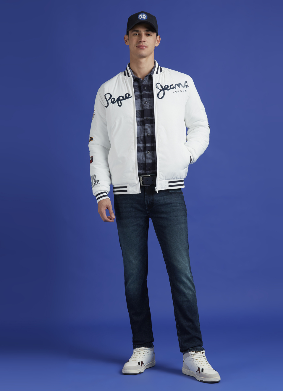 White Full Sleeve Varsity Jacket, , large image number 5