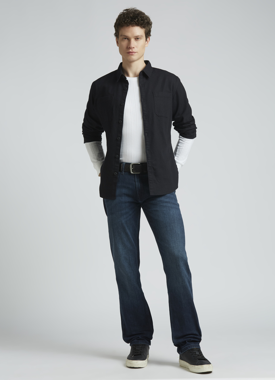 Double Pocket Black Full Sleeve Shirt, , large image number 5