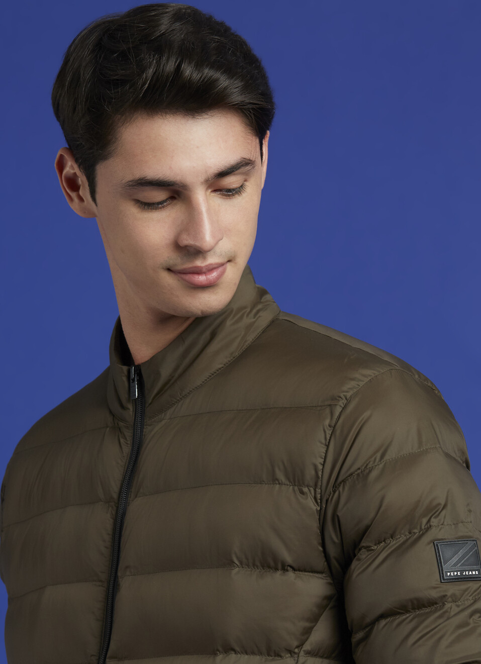 Olive Full Sleeve Puffer Jacket, , large image number 4