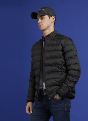 Black High Neck Full Sleeve Puffer Jacket