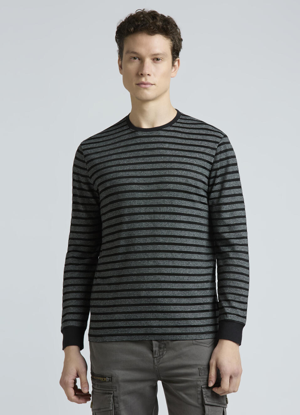 Black Stripes Full Sleeves T-shirt, , large image number 1