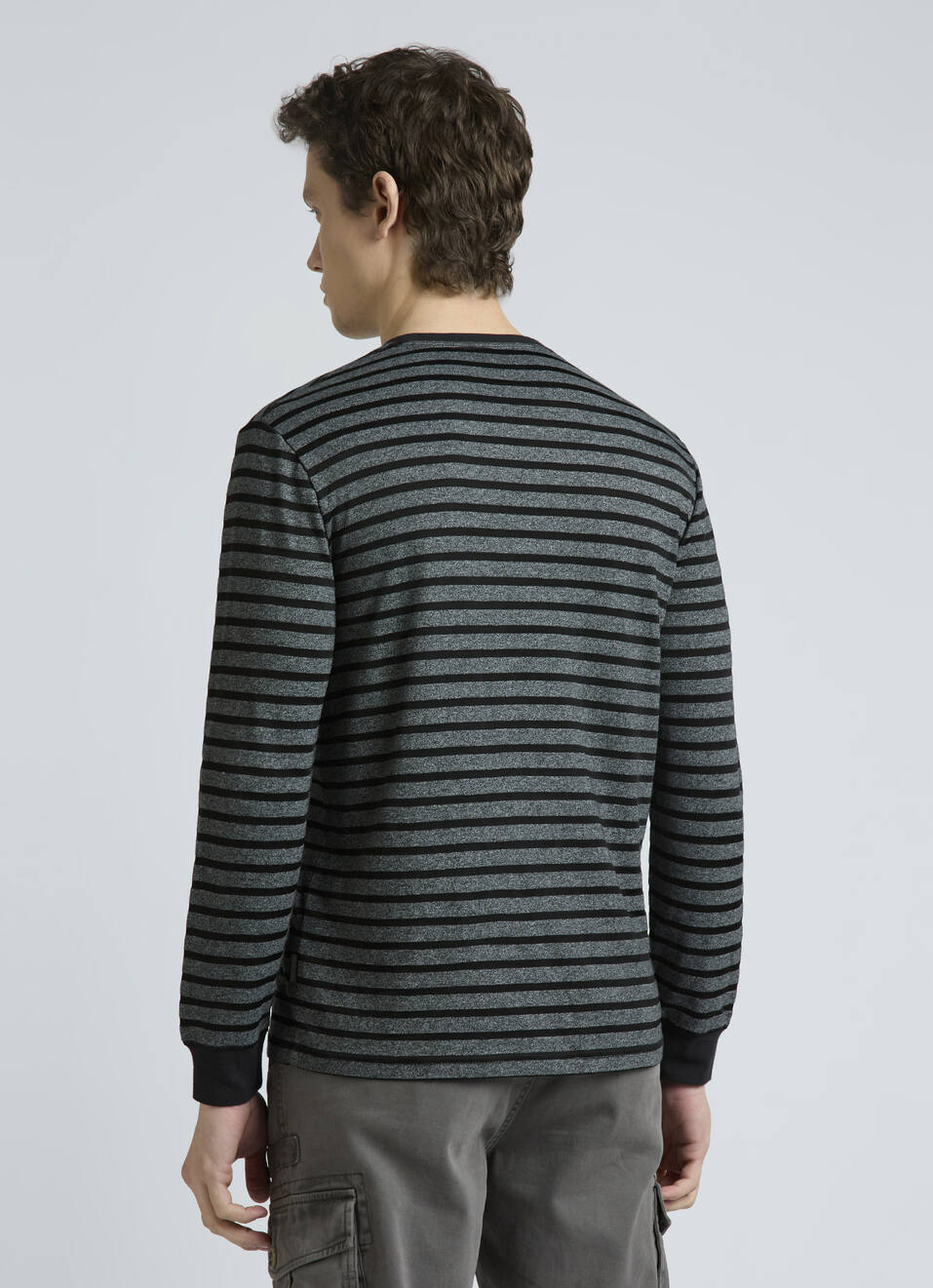 Black Stripes Full Sleeves T-shirt, , large image number 2