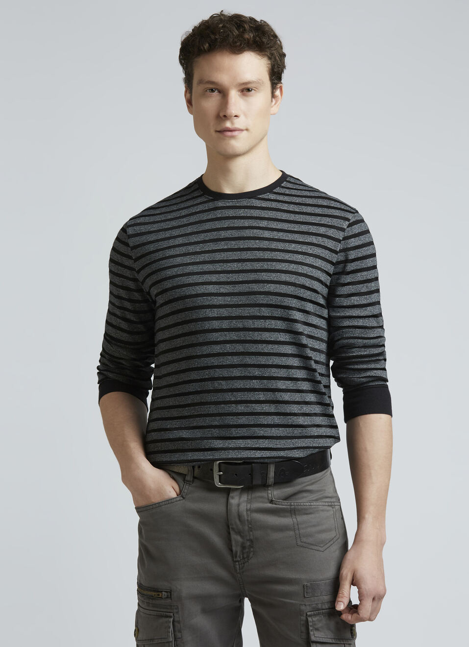 Black Stripes Full Sleeves T-shirt, , large image number 0