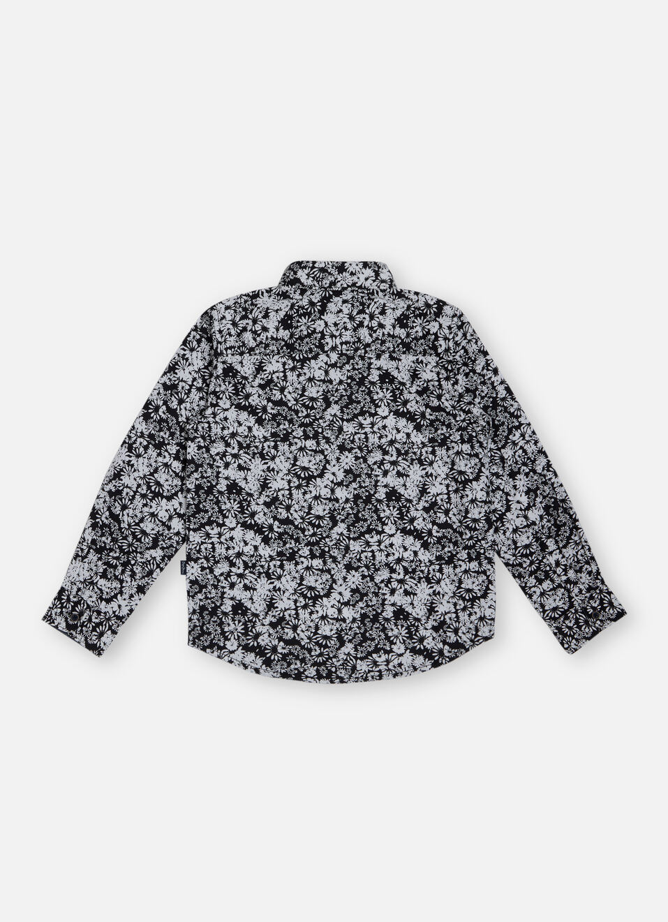 Boys Navy Printed Full Sleeve Shirt, , large image number 1