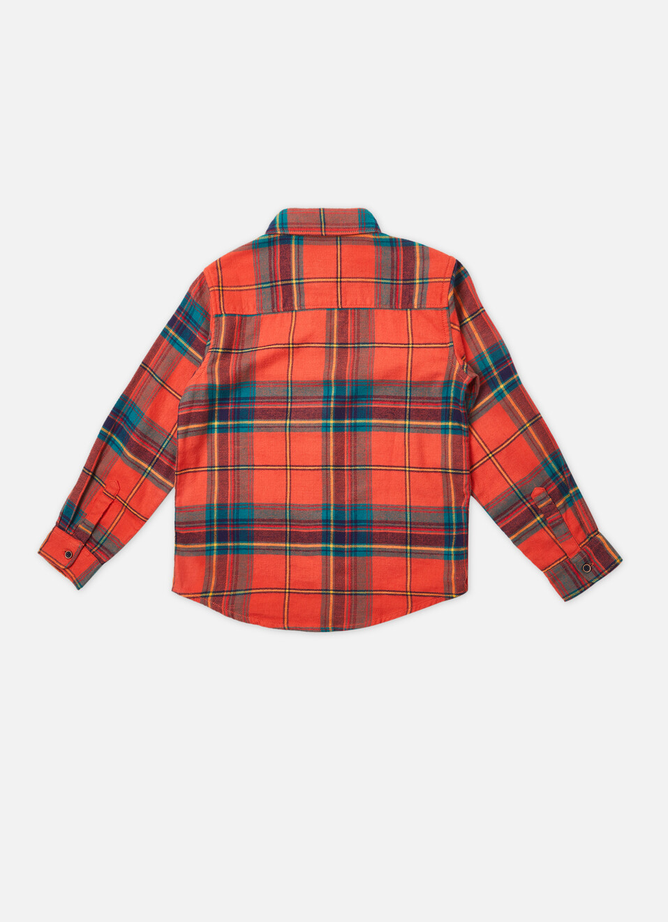 Boys Orange Check Full Sleeve Shirt, , large image number 1