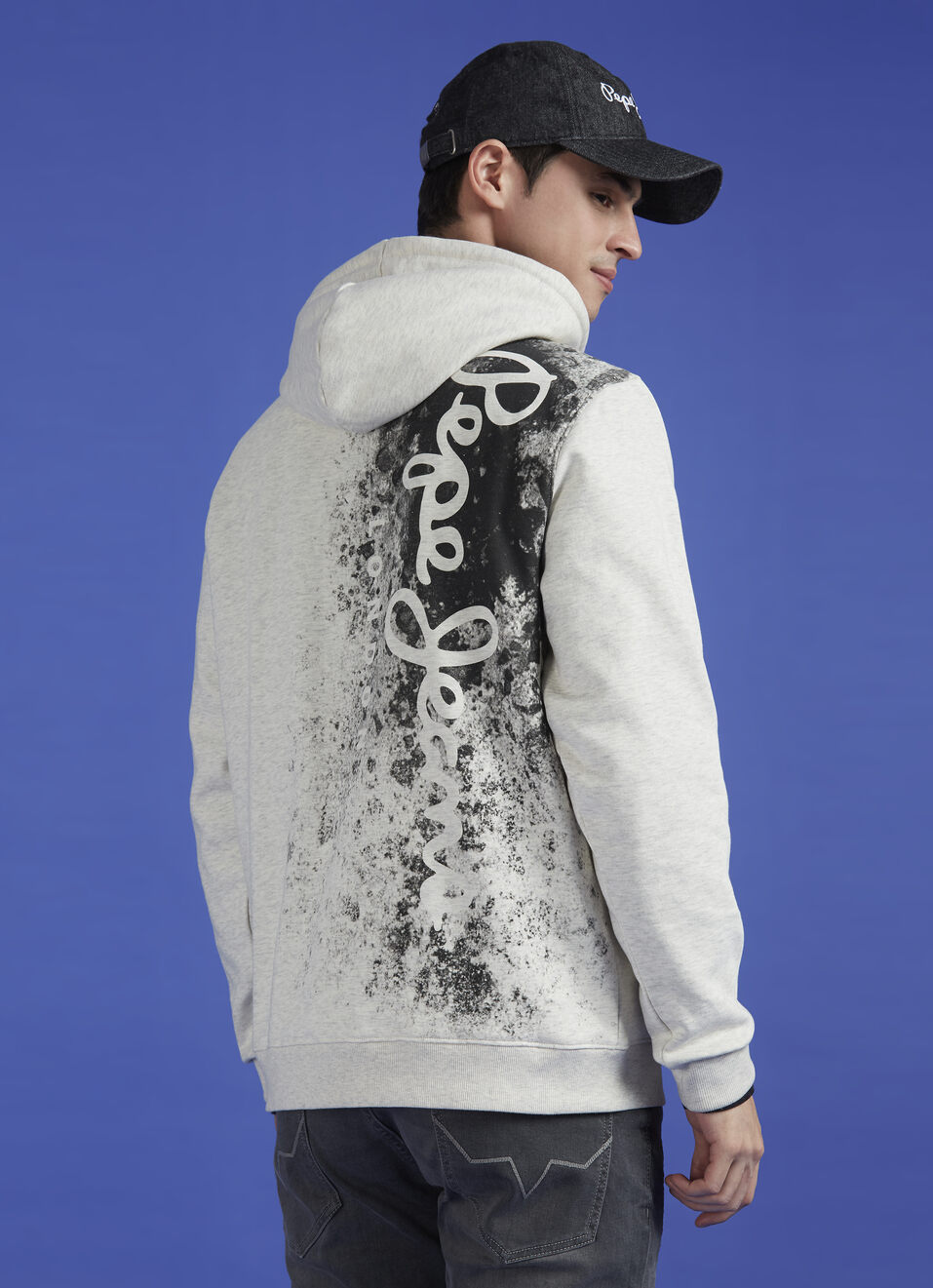 Ecru Back Print Print Full Sleeve Oversized Sweatshirt, , large image number 0