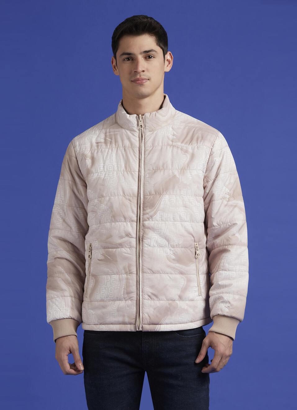 White Reversible Full Sleeve Puffer Jacket, , large image number 1