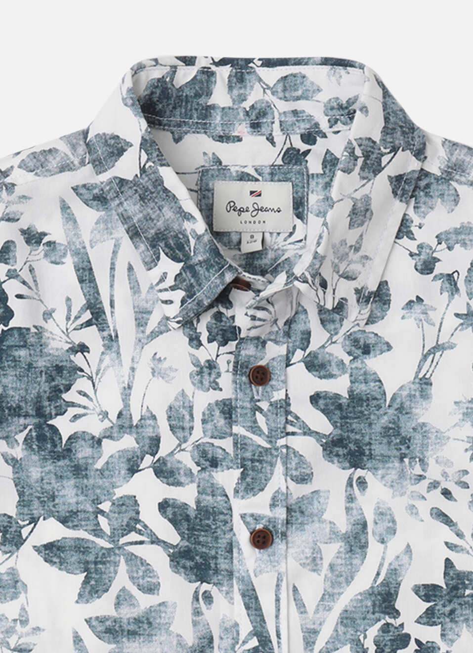 Boys Blue Floral Print Full Sleeve Shirt, , large image number 2