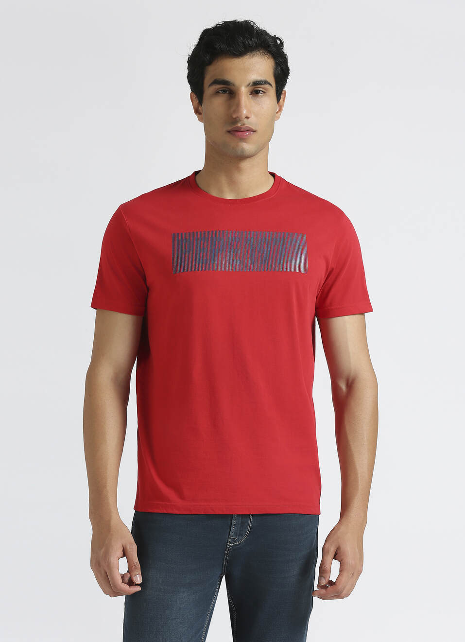 Red Graphic Print Short Sleeve T-shirt, , large image number 1