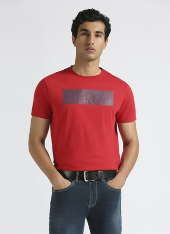 Red Graphic Print Short Sleeve T-shirt