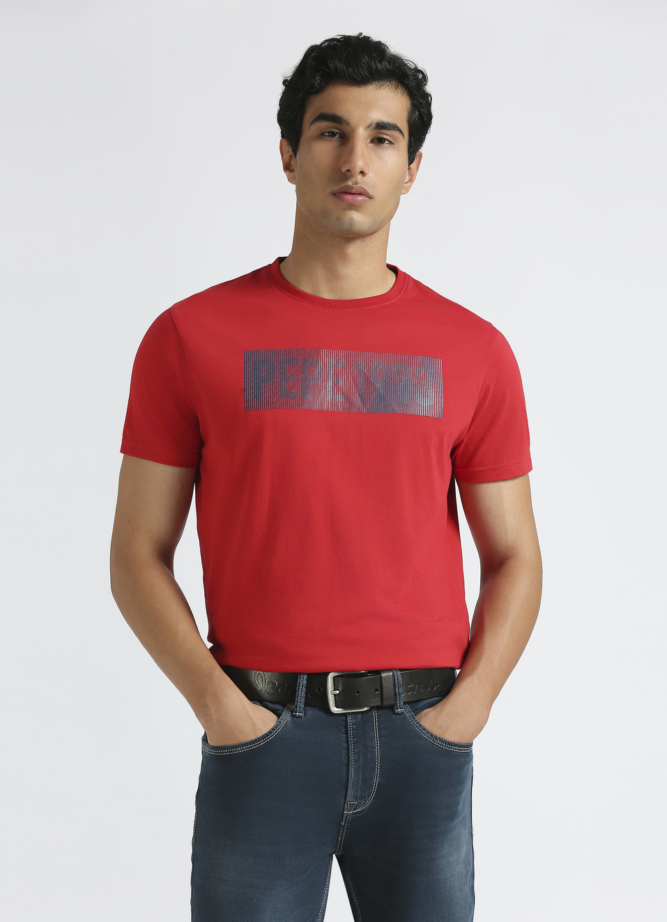 Red Graphic Print Short Sleeve T-shirt, , large image number 0