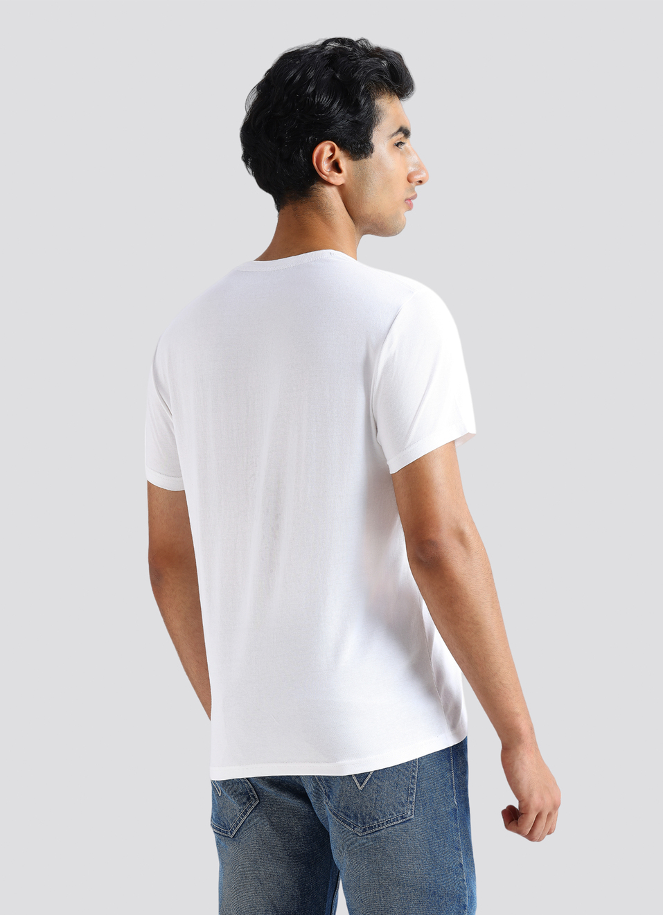 White Graphic Print Short Sleeve T-shirt, , large image number 2