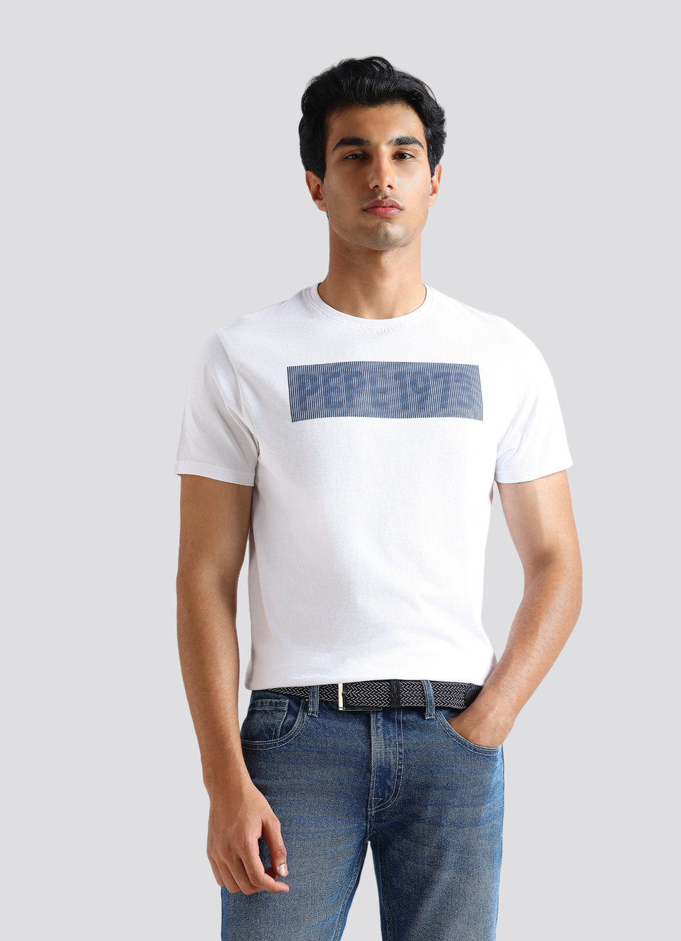 White Graphic Print Short Sleeve T-shirt, , large image number 0