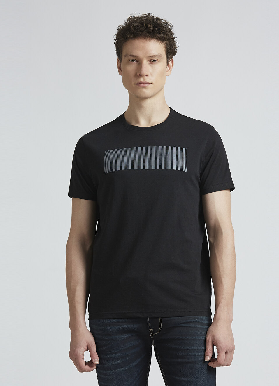 Black Graphic Print Short Sleeve T-shirt, , large image number 1