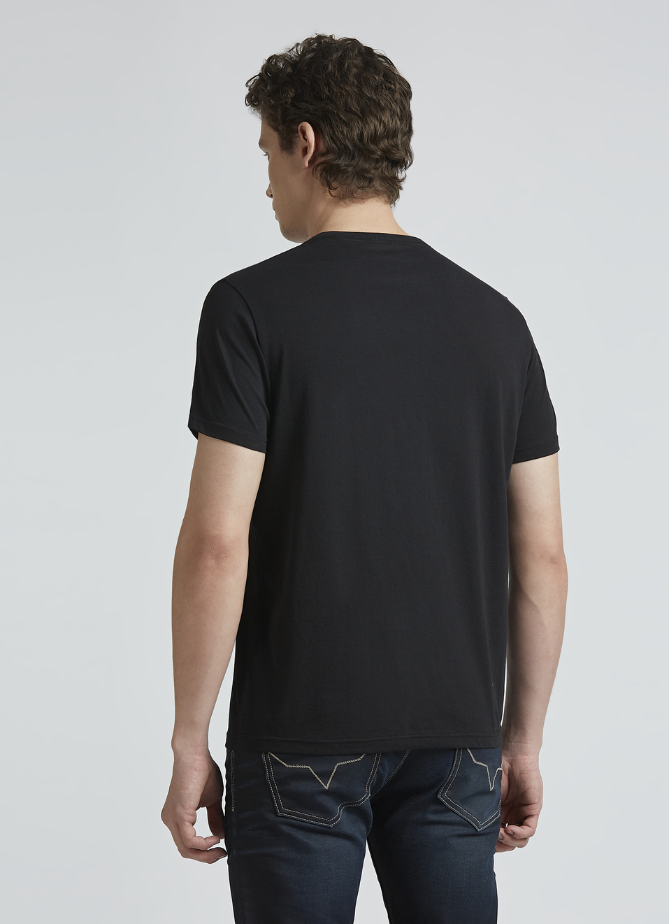 Black Graphic Print Short Sleeve T-shirt, , large image number 2
