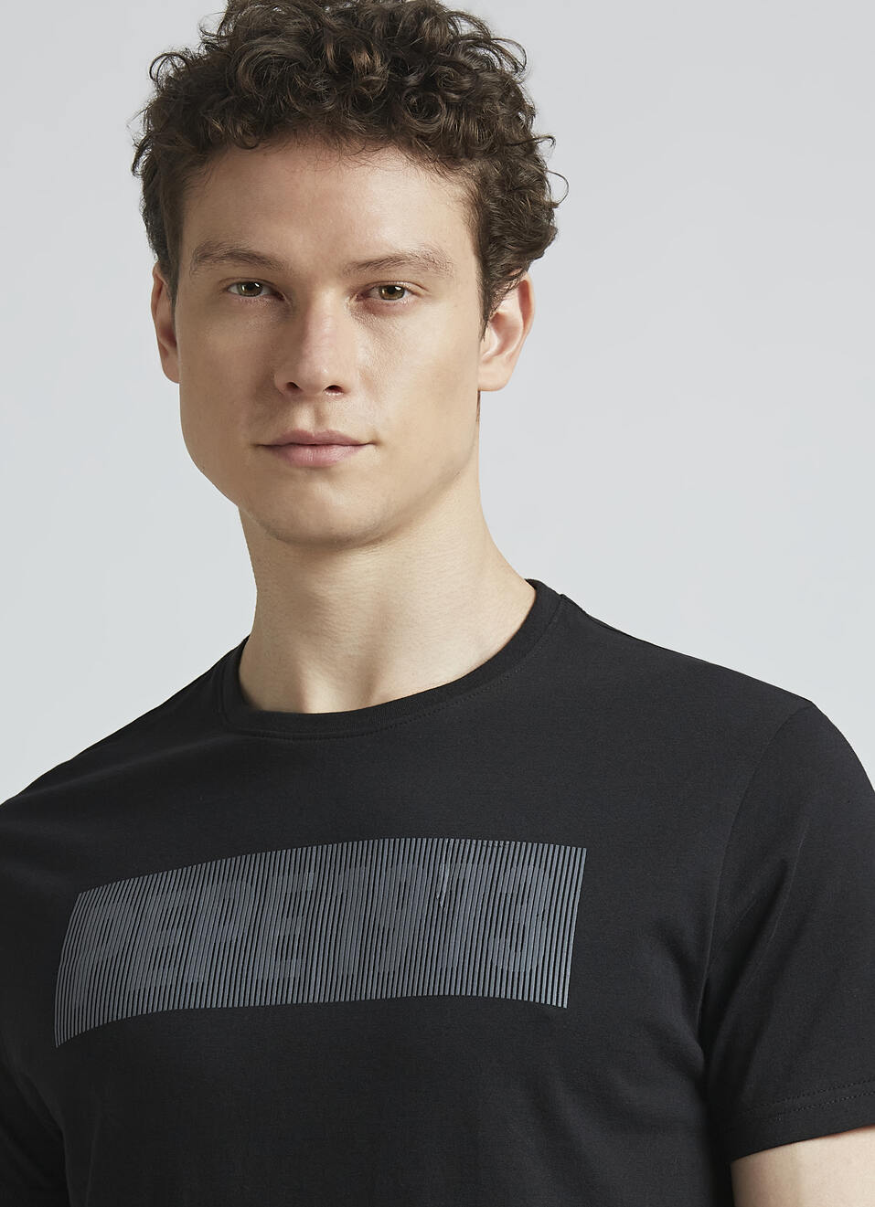 Black Graphic Print Short Sleeve T-shirt, , large image number 4