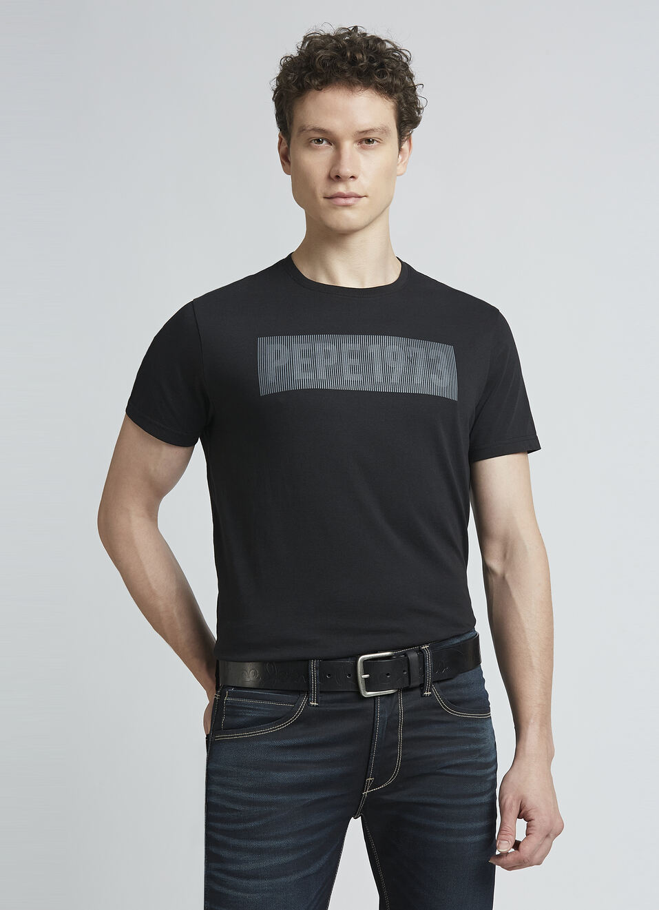 Black Graphic Print Short Sleeve T-shirt, , large image number 0