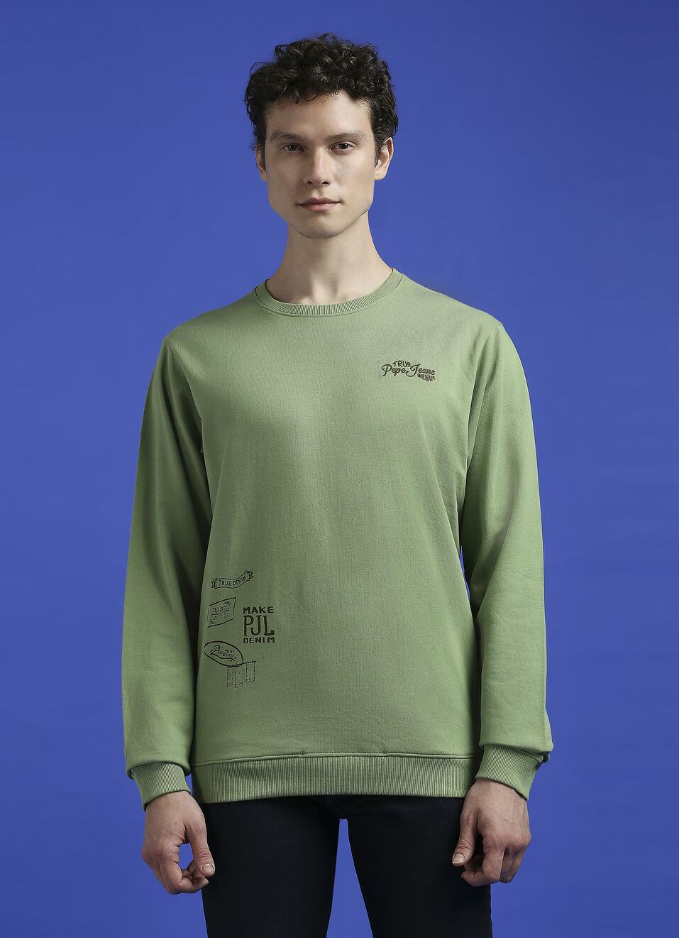 Green Graphic Print Full Sleeve Sweatshirt, , large image number 1