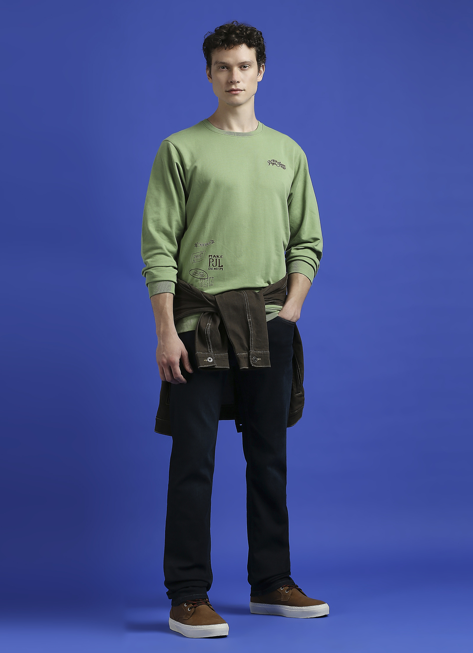 Green Graphic Print Full Sleeve Sweatshirt, , large image number 5