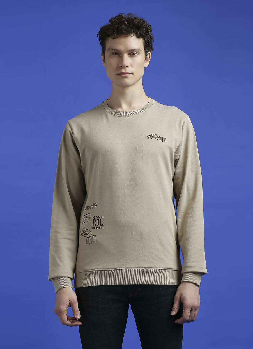 White Graphic Print Full-sleeve Sweatshirt, , large image number 1