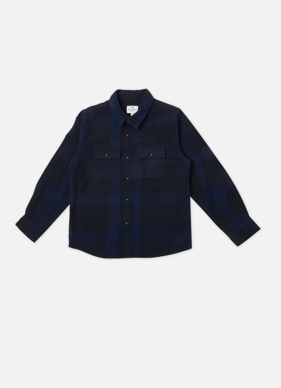 Boys Navy Check Full Sleeve Shirt, , large image number 0