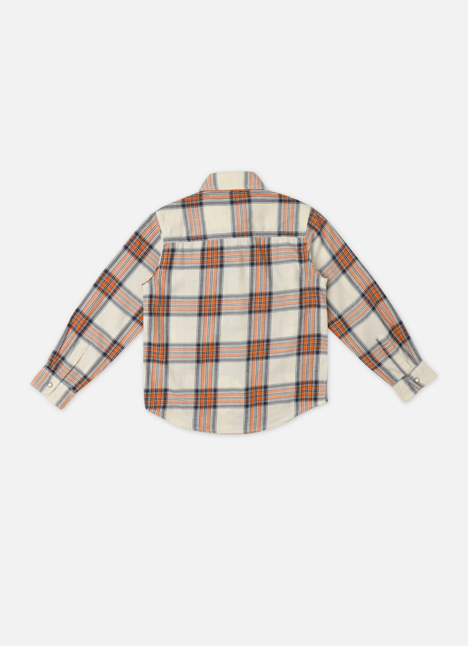 Boys White Check Full Sleeve Shirt, , large image number 1