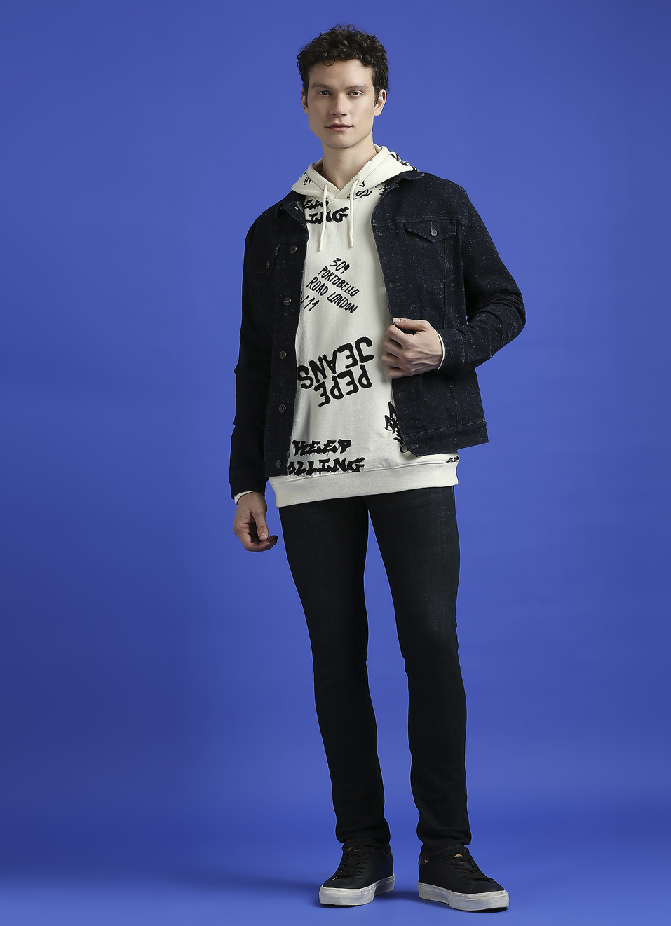 Ivory Graphic Print Full Sleeve Oversized Sweatshirt, , large image number 5