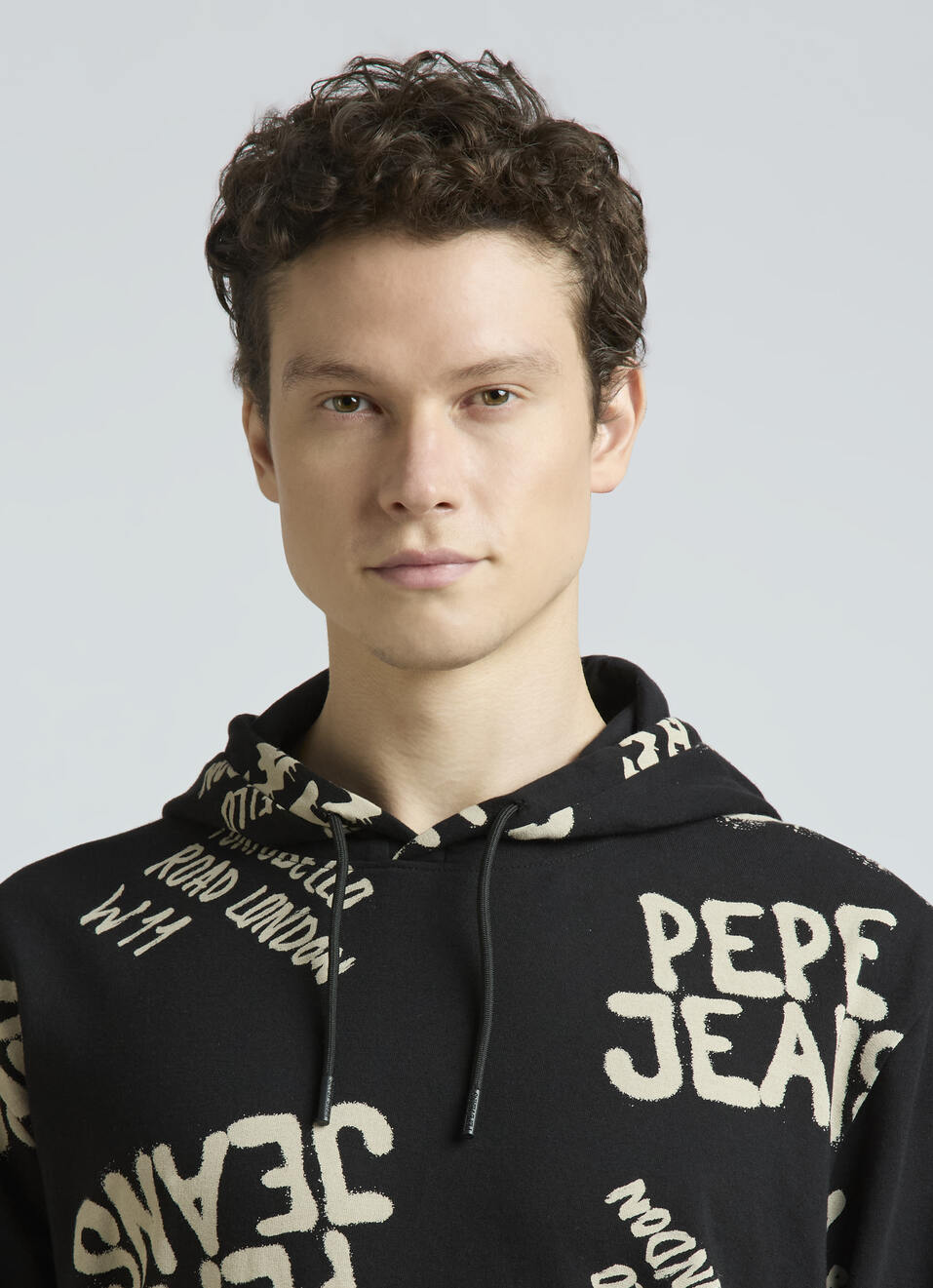 Black Graphic Print Full Sleeve Oversized Sweatshirt, , large image number 4