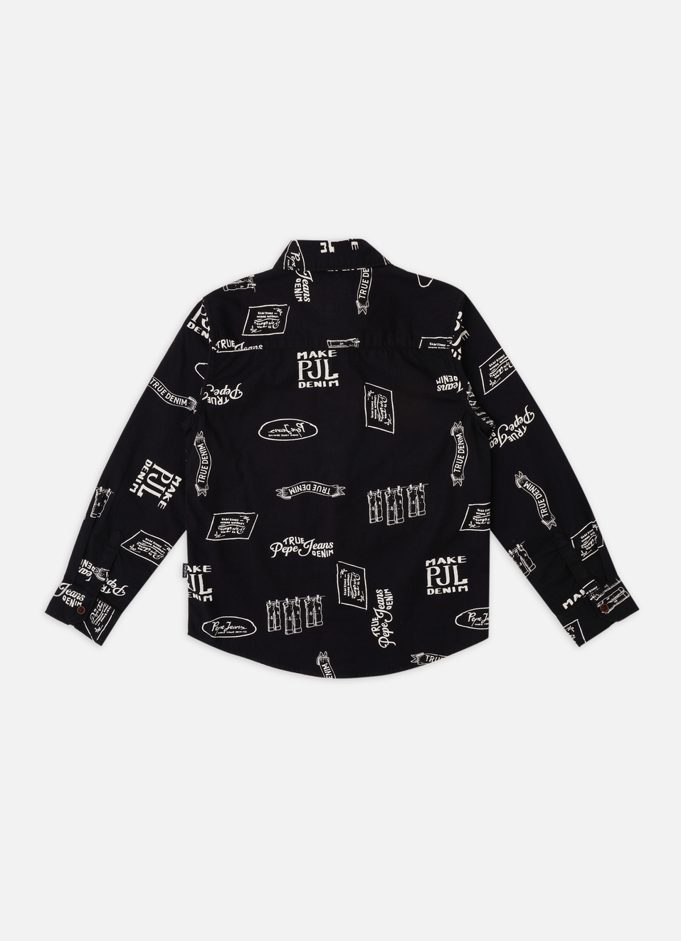 Boys Black Printed Full Sleeve Shirt, , large image number 1