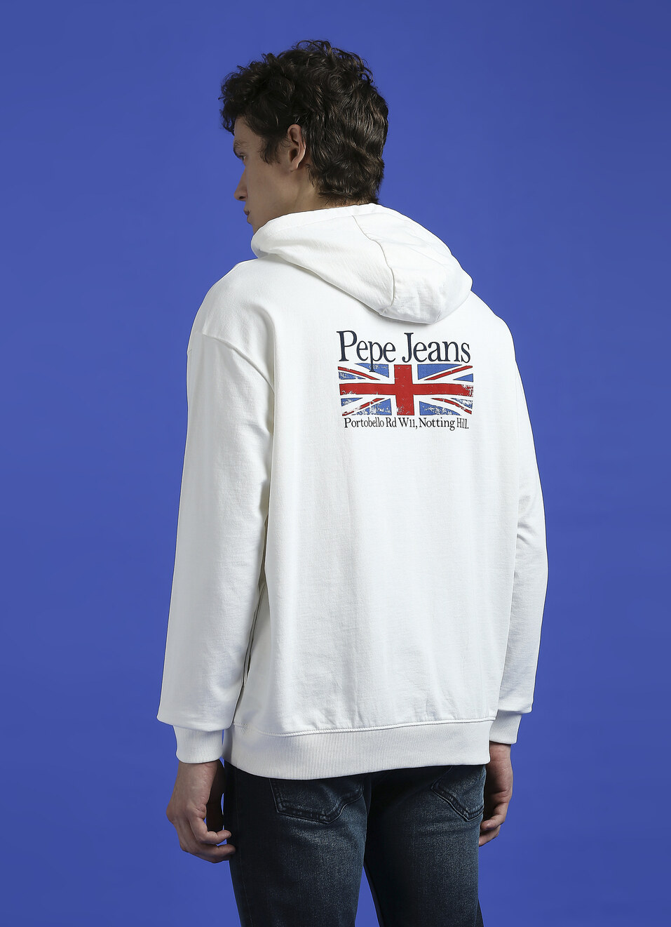 White Back Print Full Sleeve Sweatshirt, , large image number 2