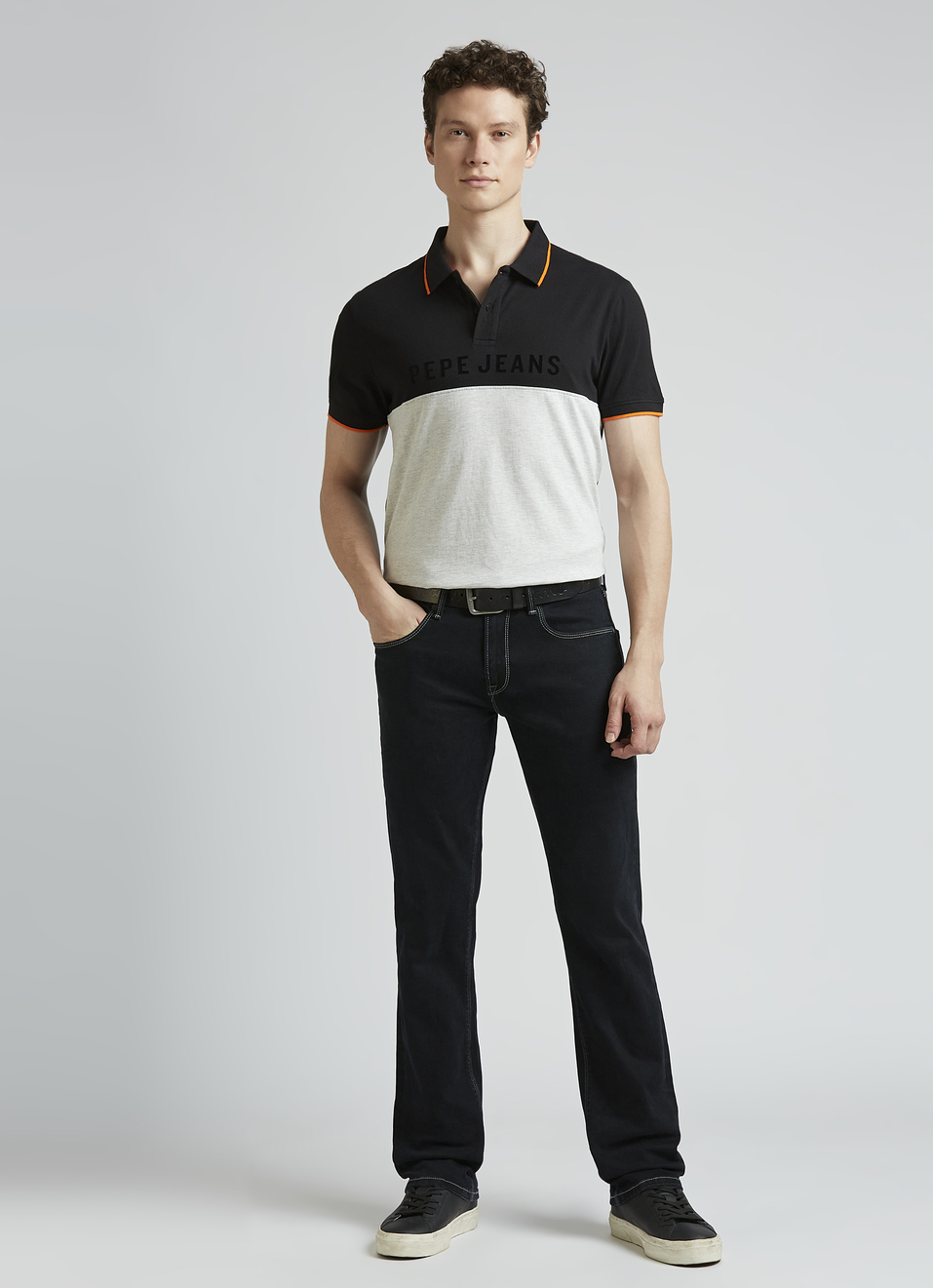 Black Colour Block Short Sleeve Polo, , large image number 5