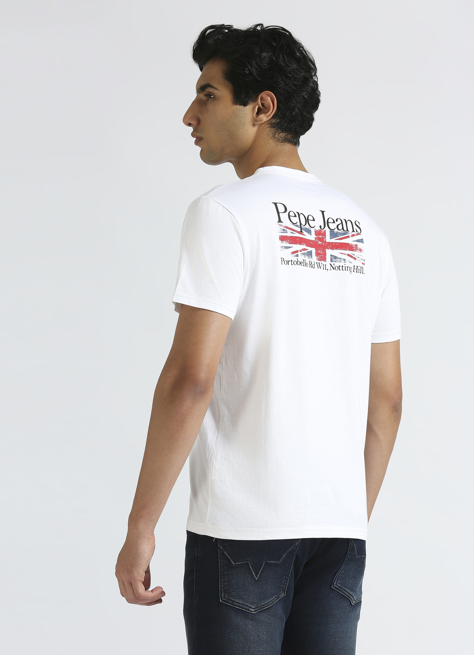 White Graphic Print Short Sleeve T-shirt, , large image number 2