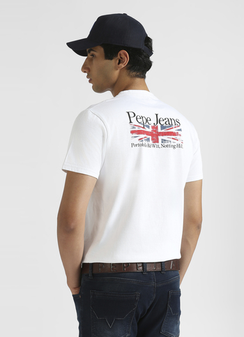 White Graphic Print Short Sleeve T-shirt