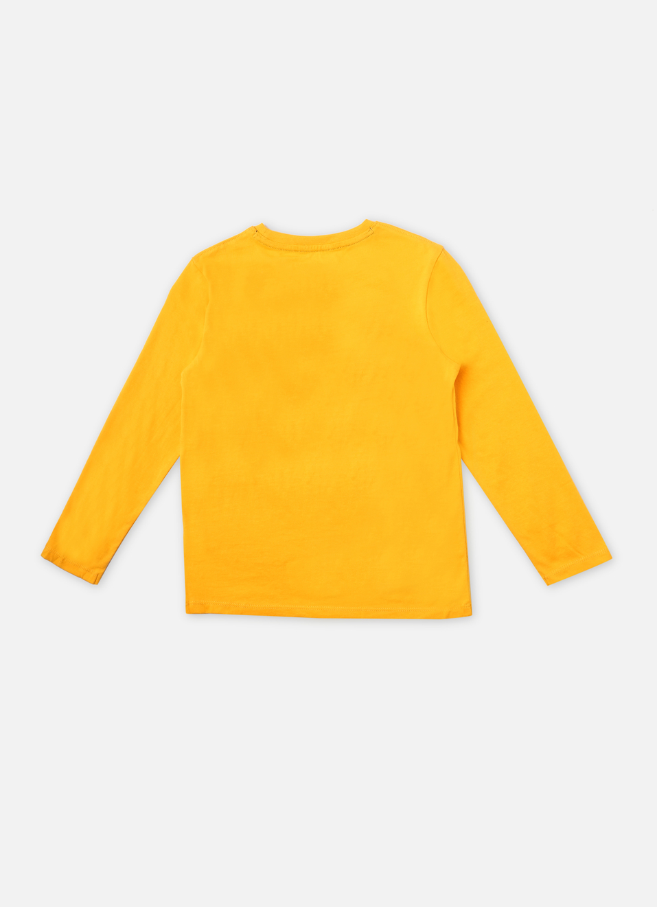 Boys Yellow Printed Full Sleeve T-shirt, , large image number 1