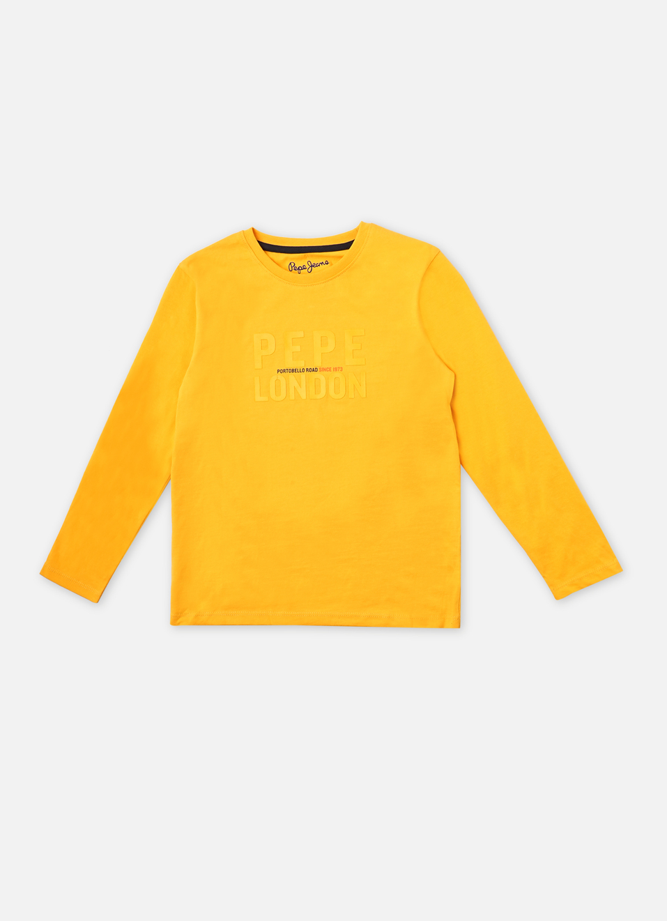 Boys Yellow Printed Full Sleeve T-shirt, , large image number 0