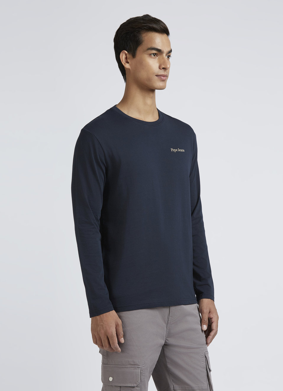 Blue Back Graphic Print Full Sleeves T-shirt, , large image number 3