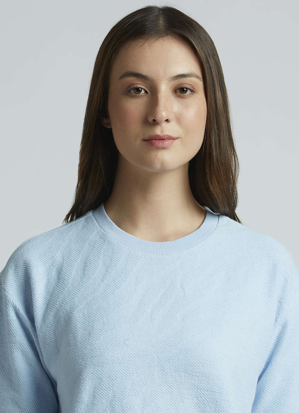 Blue Self Design  Short Sleeve T-shirt, , large image number 4