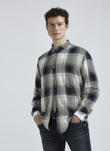 Grey Checks Full Sleeve Shirt