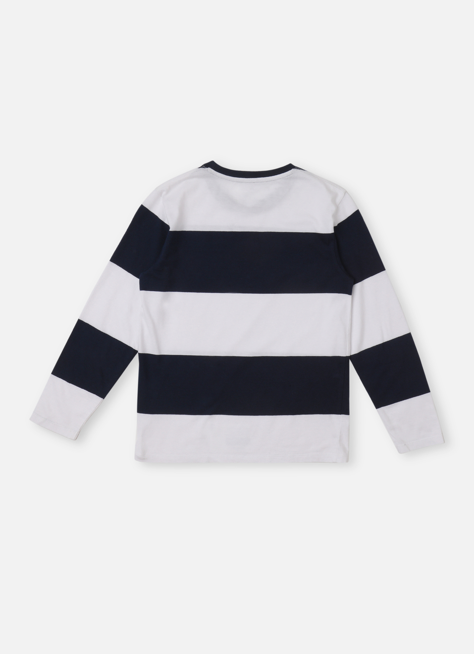 Boys Navy Stripes Full Sleeves T-shirt, , large image number 1