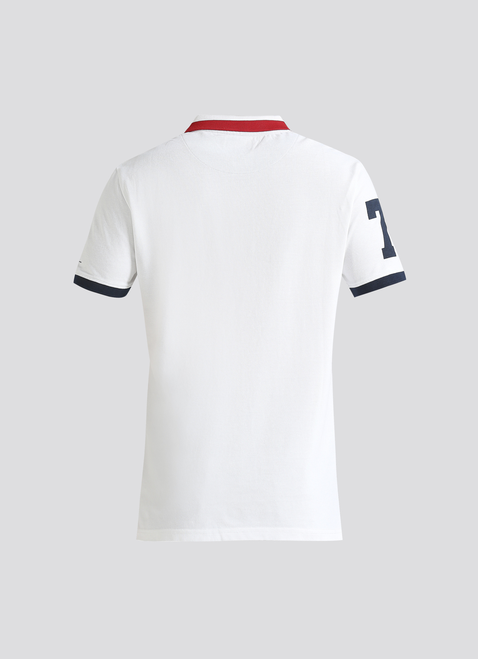 White Short Sleeve Varsity Polo, , large image number 7