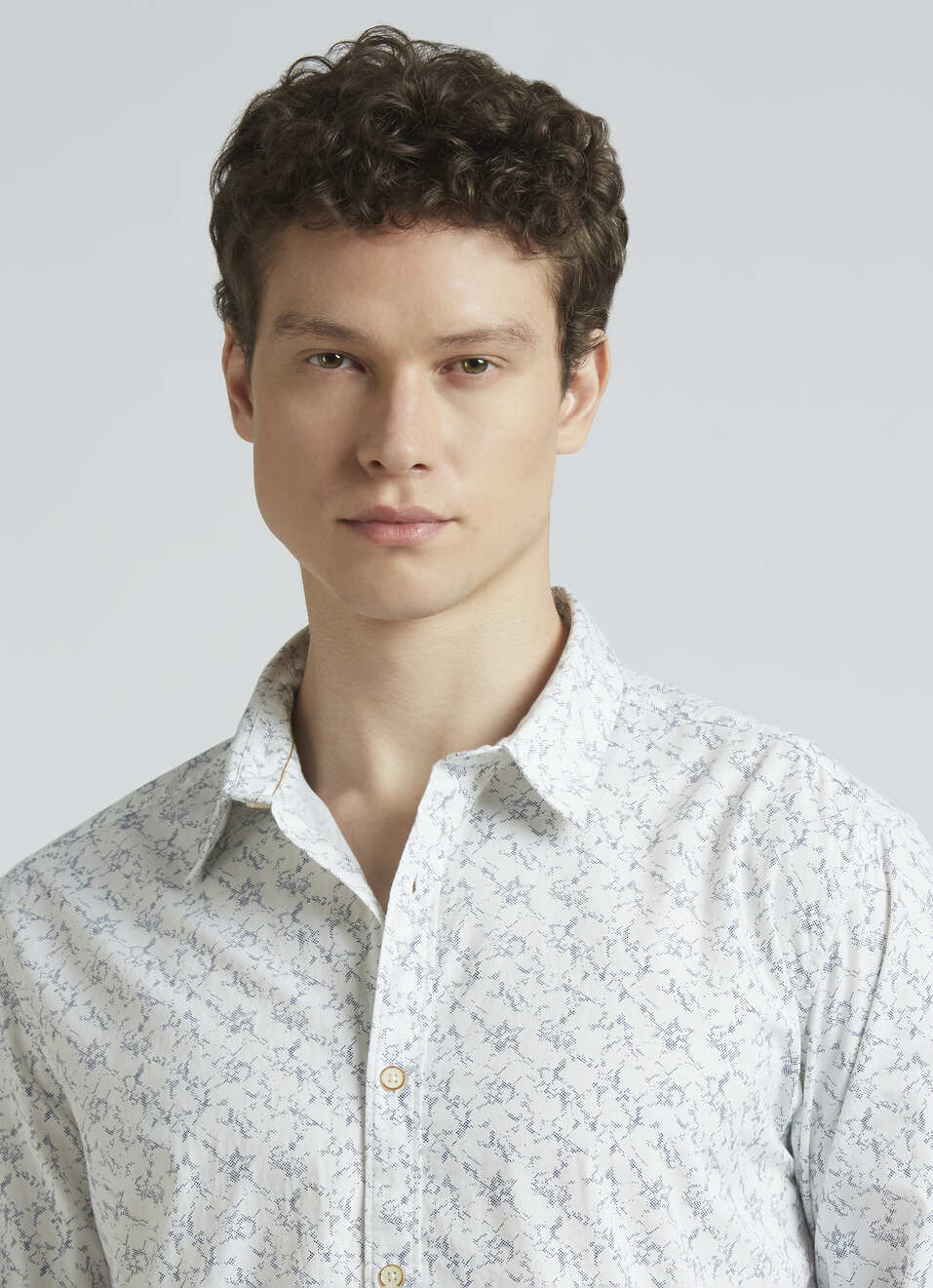 White Abstract Print Full Sleeve Shirt, , large image number 4