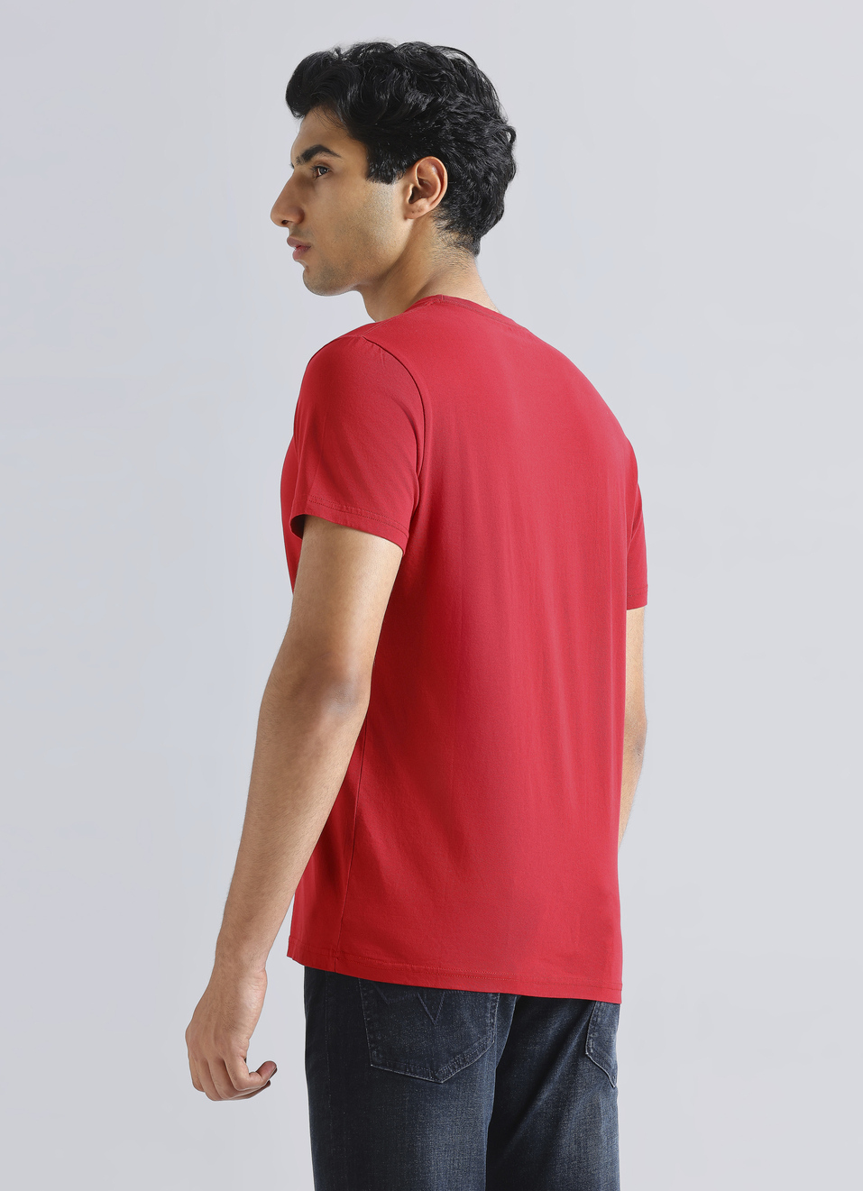 Red Graphic Print Short Sleeve T-shirt, , large image number 2
