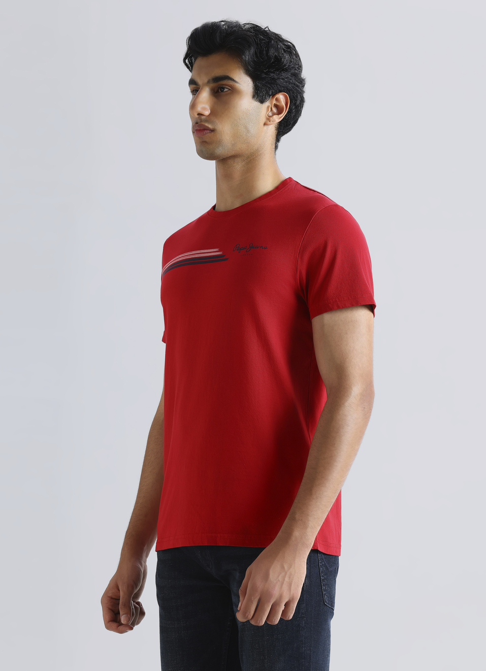 Red Graphic Print Short Sleeve T-shirt, , large image number 3