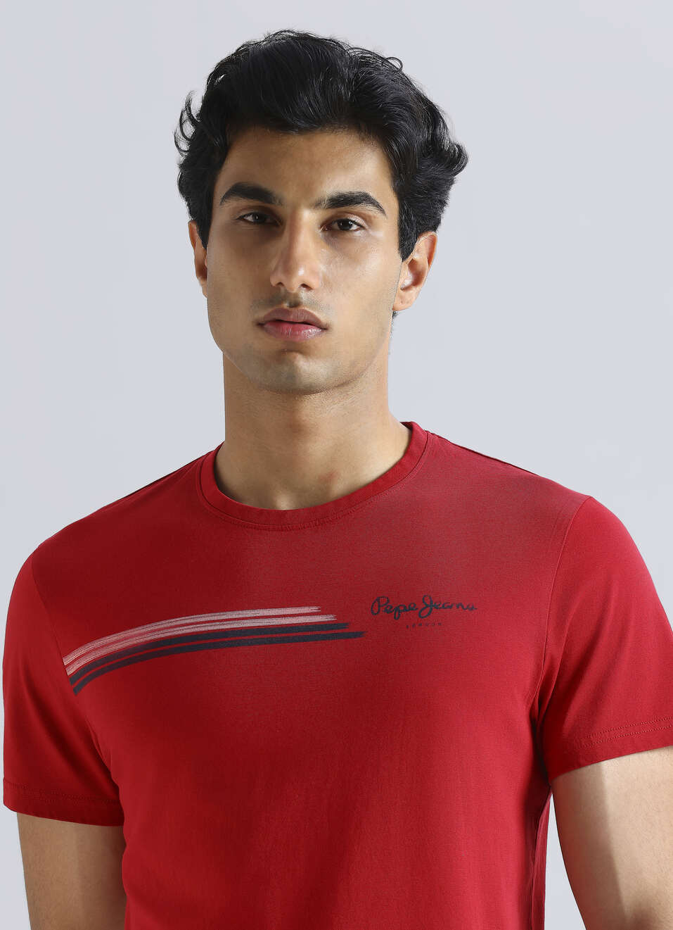 Red Graphic Print Short Sleeve T-shirt, , large image number 4