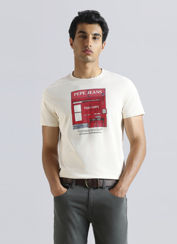 White Graphic Print Short Sleeve T-shirt