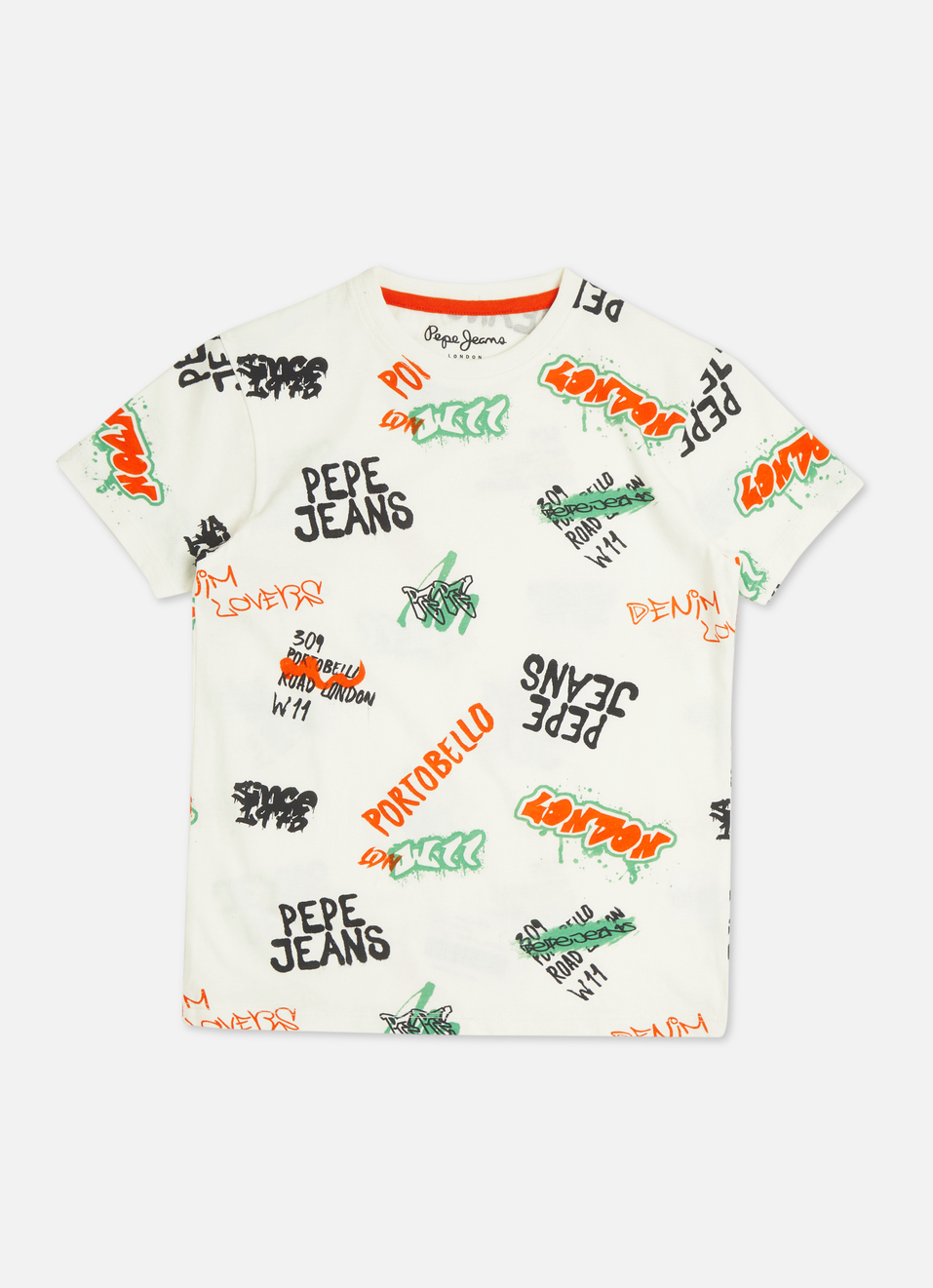 Boys White Typographic Print Short Sleeve T-shirt, , large image number 0
