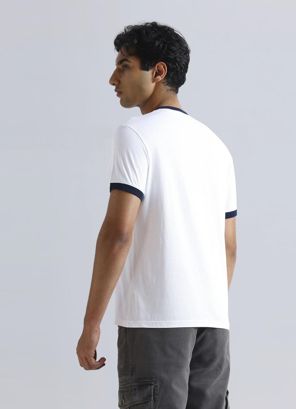 White Graphic Print Short Sleeve T-shirt, , large image number 2