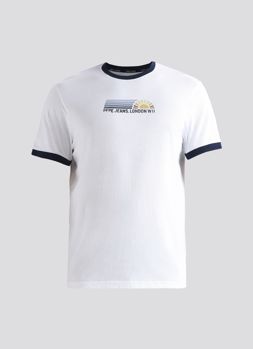 White Graphic Print Short Sleeve T-shirt, , large image number 6