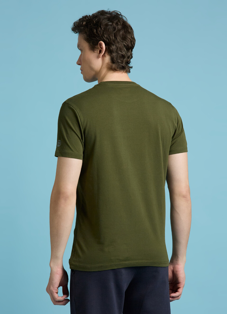 Olive Graphic Print Short Sleeve T-shirt, , large image number 2